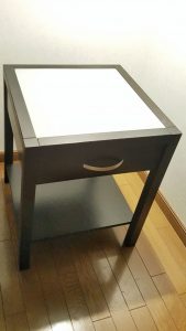 Glass top drawer